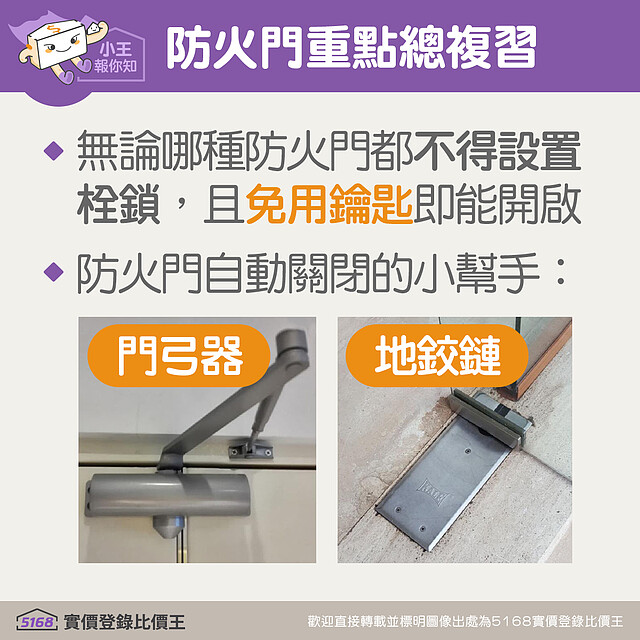 防火門可自動關閉的小幫手門弓器與地鉸鏈|5168實價登錄比價王